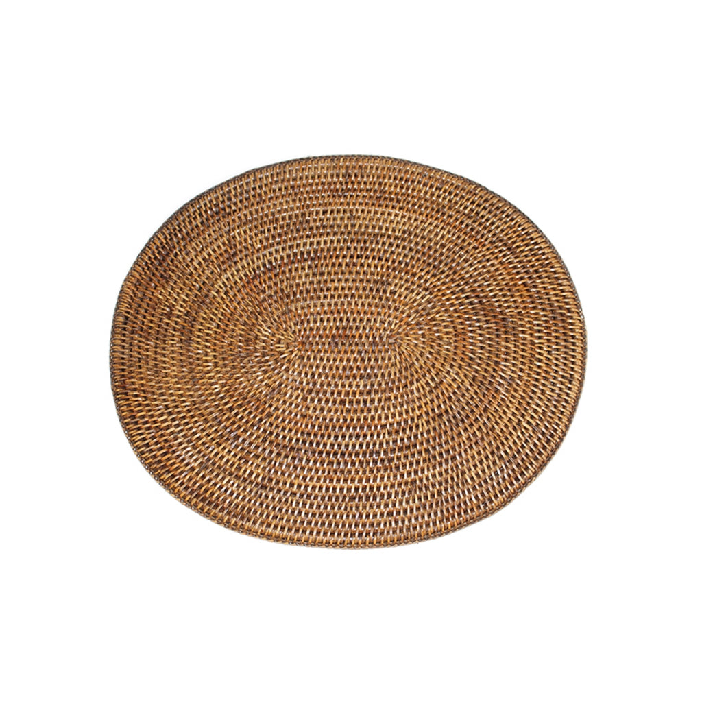 Woven Oval Placemat Antique Brown