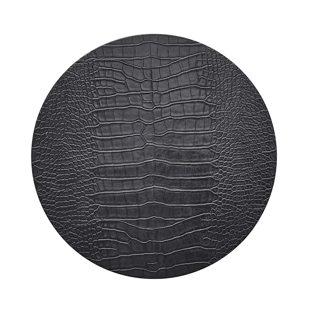 Croco Placemat in Charcoal, Set of Four