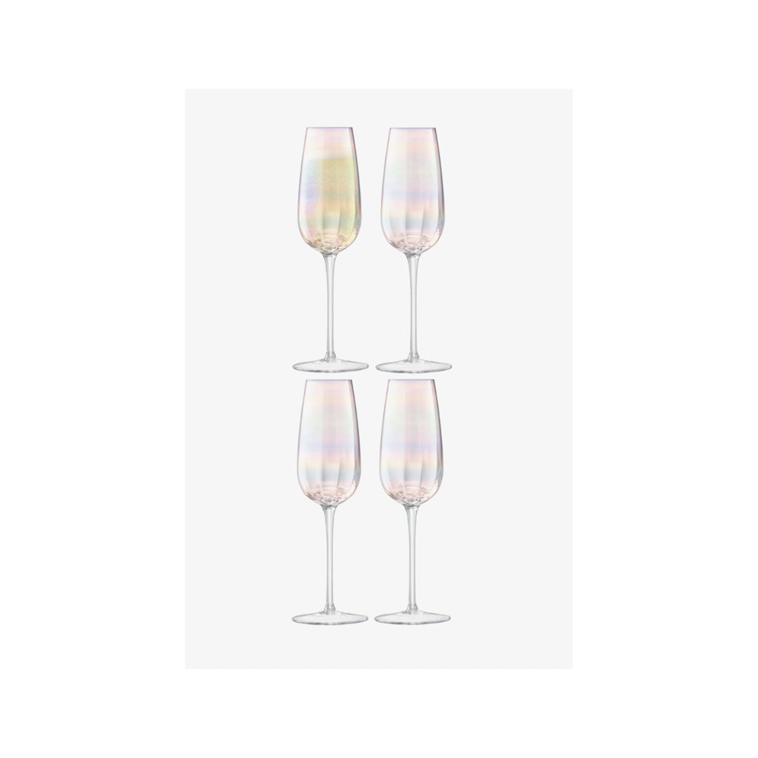 Pearl Champagne Flutes, Pair