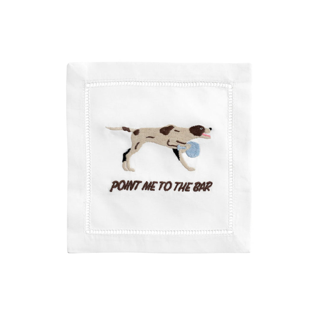 AM Point Me to the Bar Cocktail Napkins, Set of Four