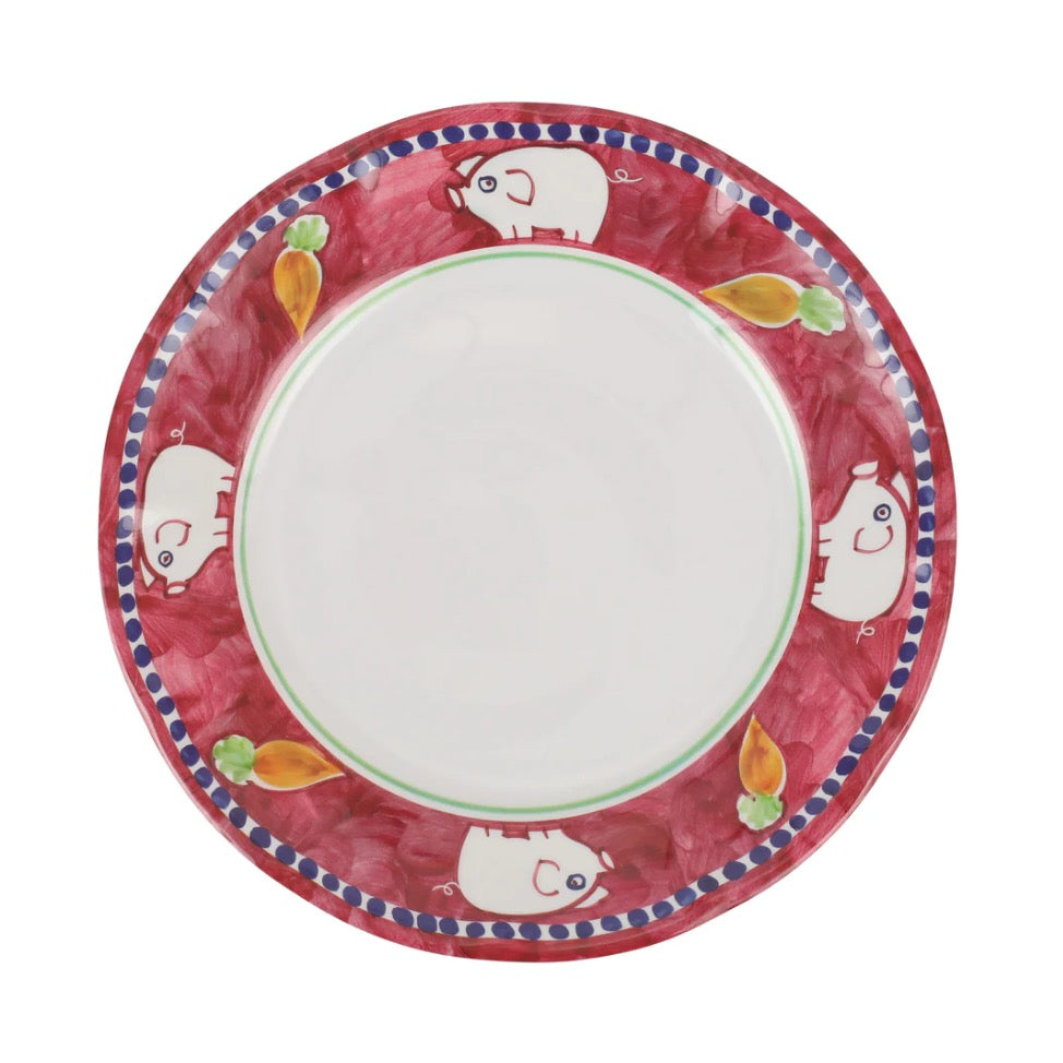 Campagna Melamine Dinner Plate, Porco