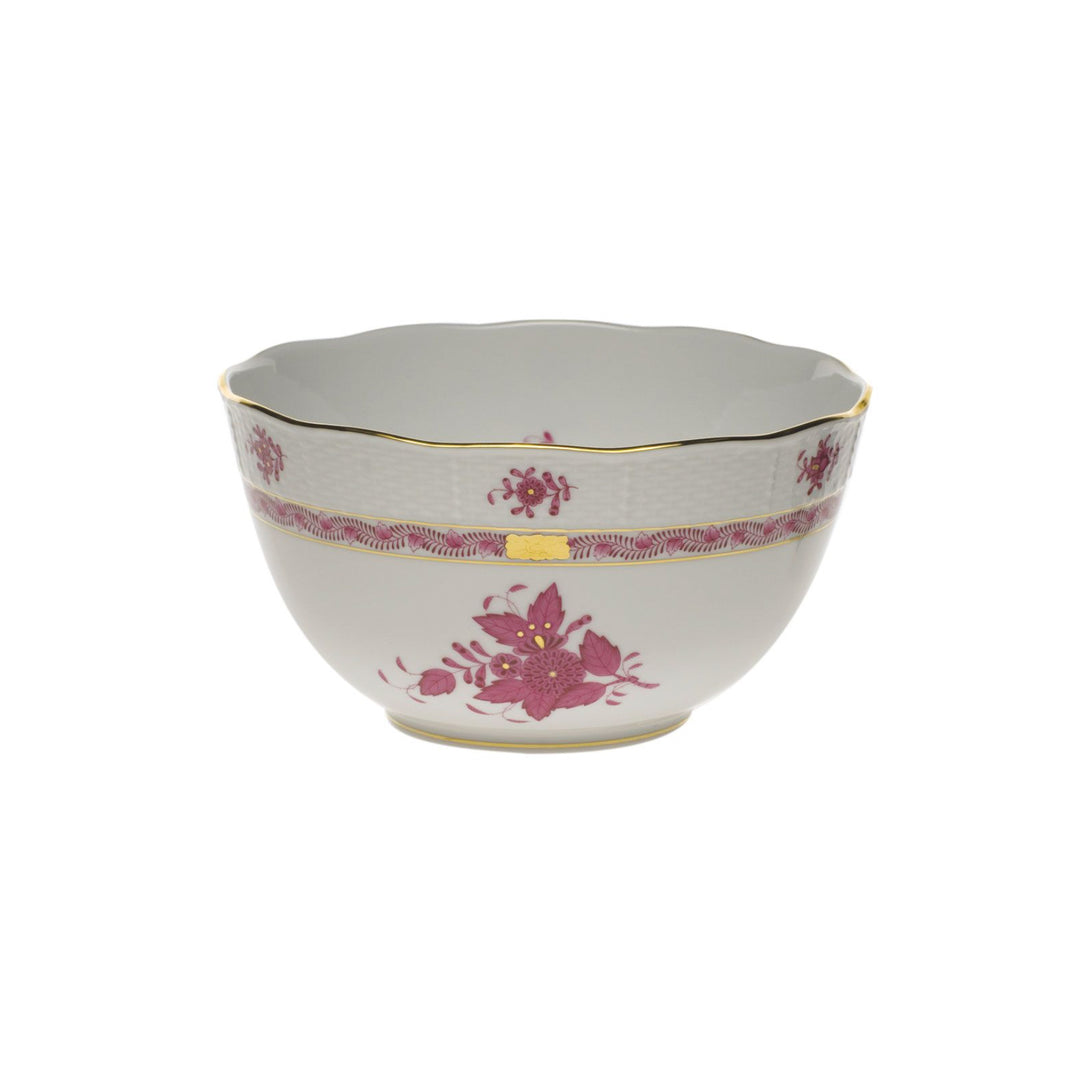 Chinese Bouquet Raspberry Round Bowl
