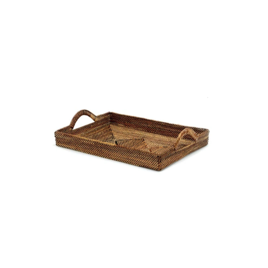 Woven Rectangular Tray with Handles