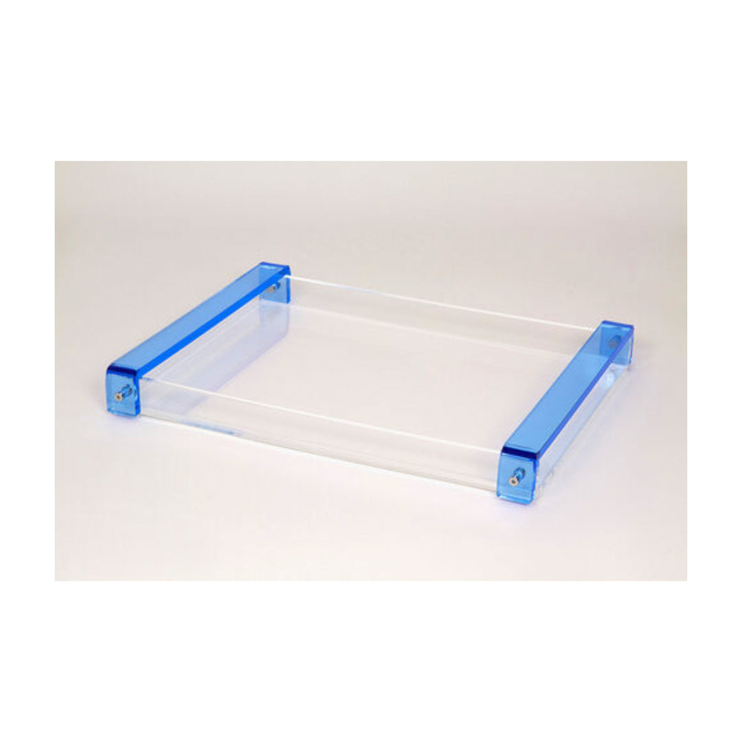 Acrylic Tray with Blue Handles