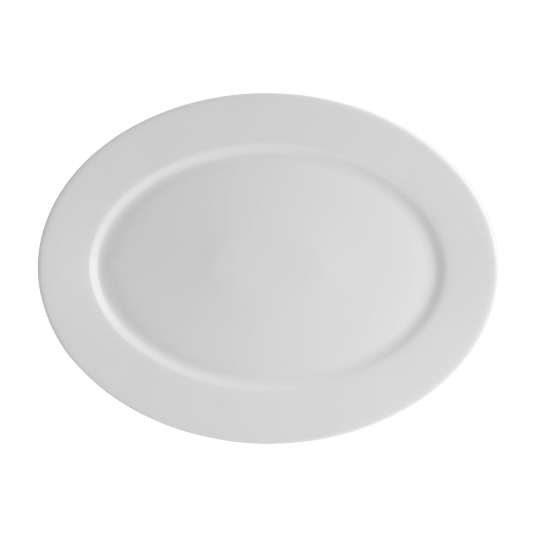 Broadway White Oval Platter Medium