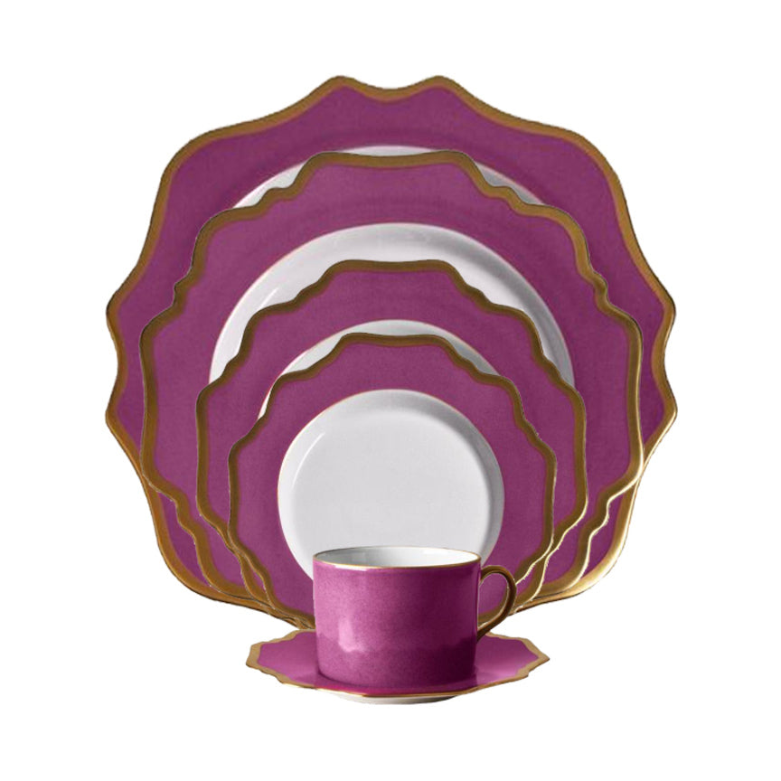 Anna's Palette Purple Orchid Rim Soup